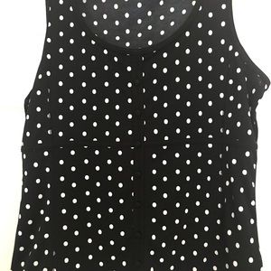 Nine West Black & White Dot Corset Top